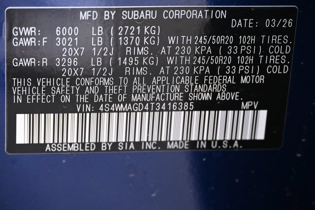 New 2026 Subaru Ascent Limited AWD/4WD image 23