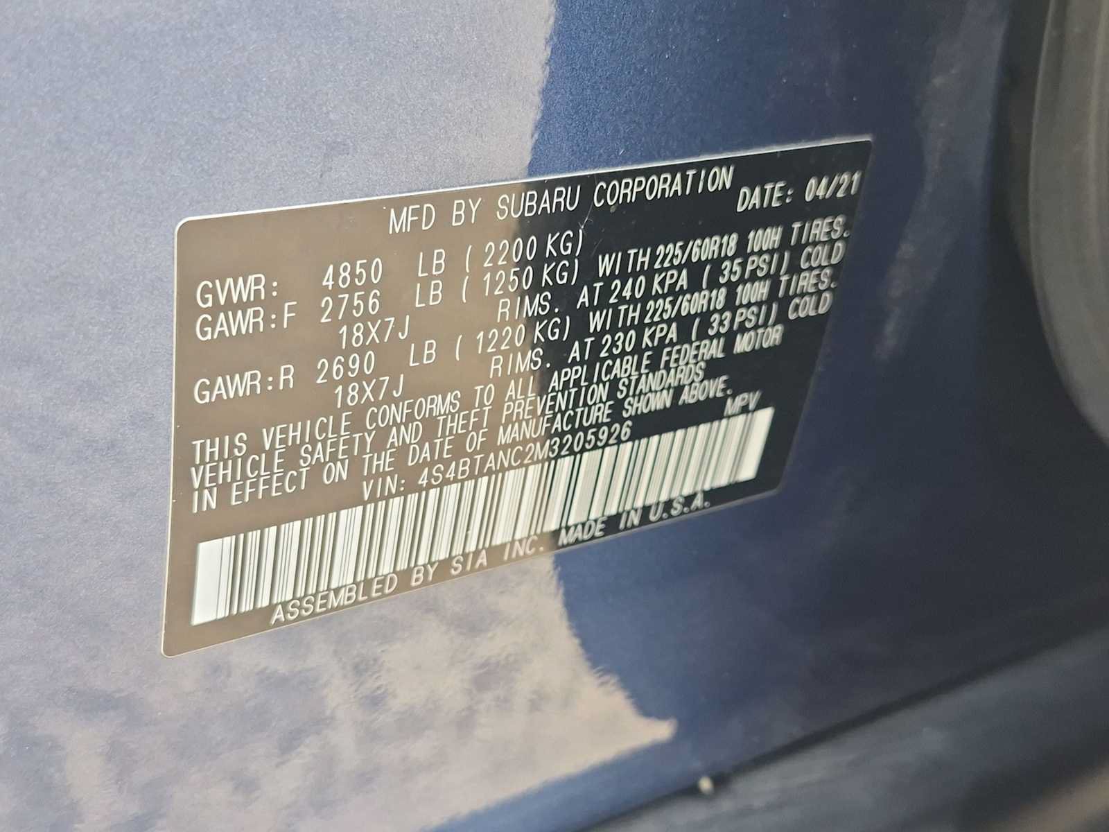 Used 2021 Subaru Outback Limited w/ Popular Package #2 AWD/4WD image 46