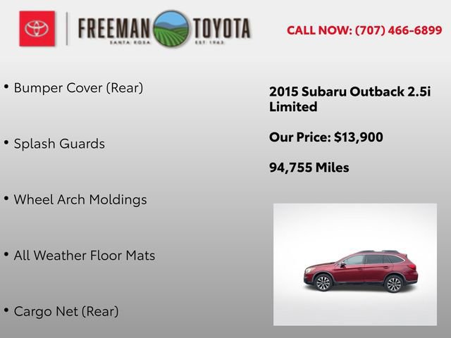 Used 2015 Subaru Outback 2.5i Limited w/ Protection Package #2 AWD/4WD image 10