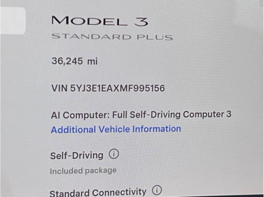 Used 2021 Tesla Model 3 Standard Range Plus RWD image 18