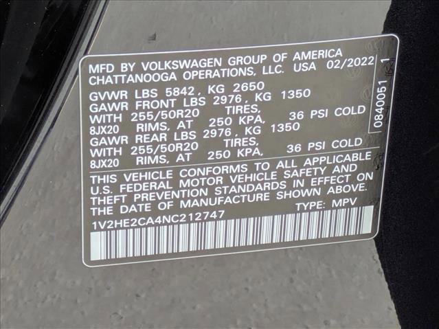 Used 2022 Volkswagen Atlas Cross Sport SE AWD/4WD image 24