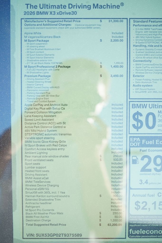 New 2026 BMW X3 xDrive30 w/ Premium Package image 8