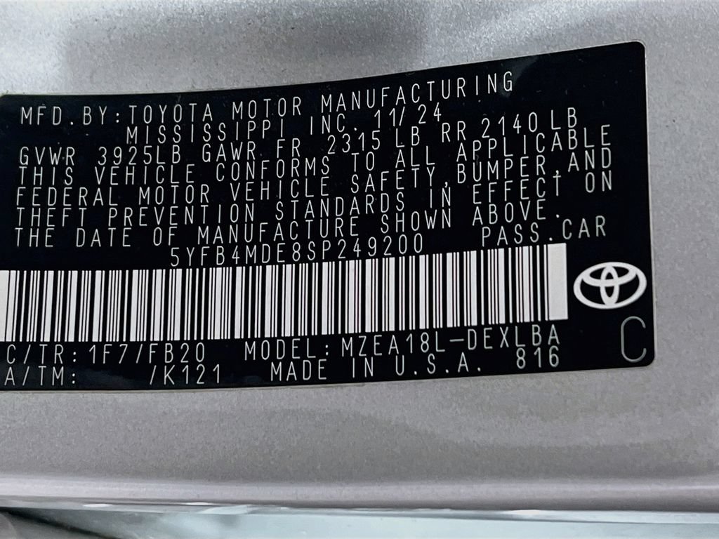 Certified 2025 Toyota Corolla LE FWD image 28