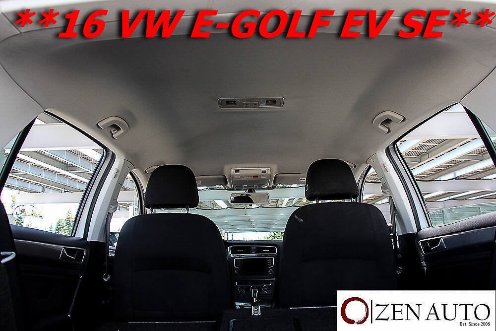 Used 2016 Volkswagen e-Golf SE FWD image 32