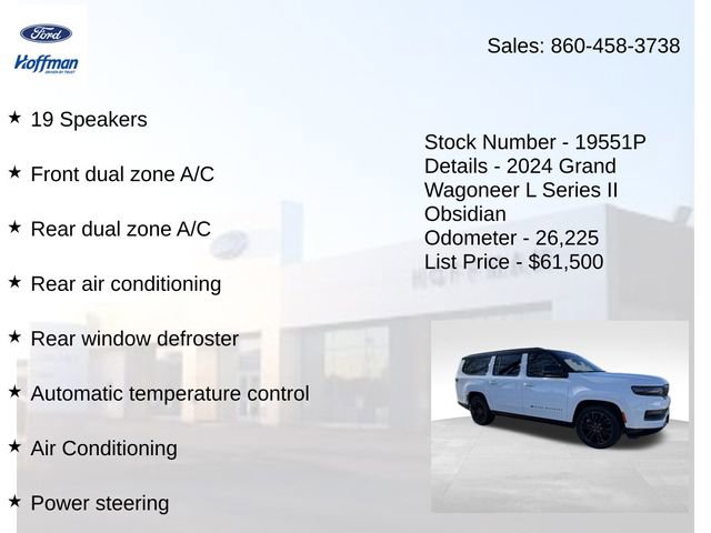 Used 2024 Jeep Grand Wagoneer L Series II w/ Quick Order Packagew 28T AWD/4WD image 20