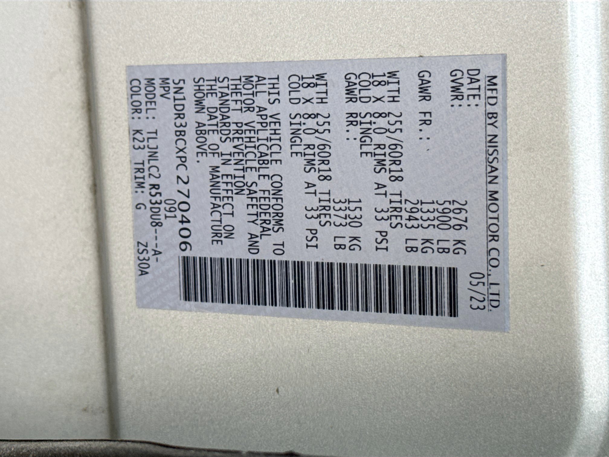 Used 2023 Nissan Pathfinder SV image 44