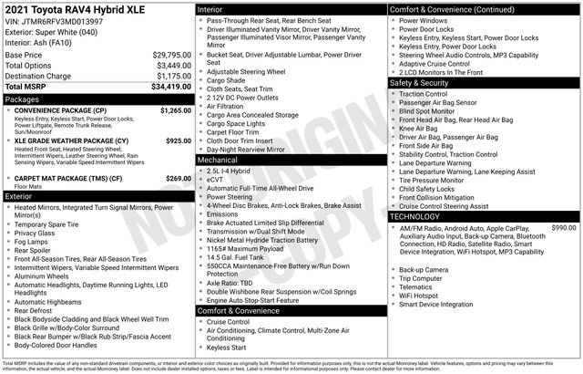 Used 2021 Toyota RAV4 XLE w/ Convenience Package AWD/4WD image 36