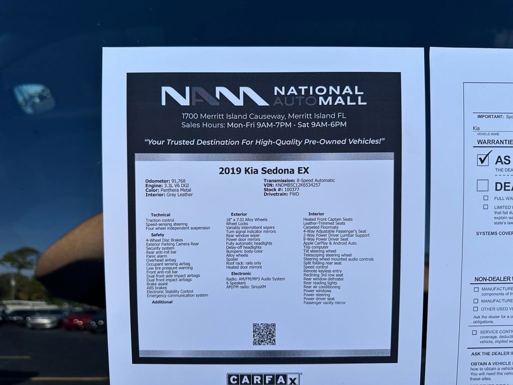 Used 2019 Kia Sedona EX image 48