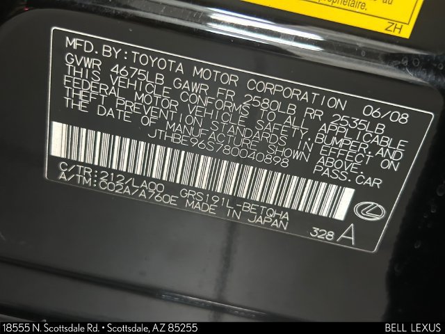 Used 2008 Lexus GS 350 RWD image 38