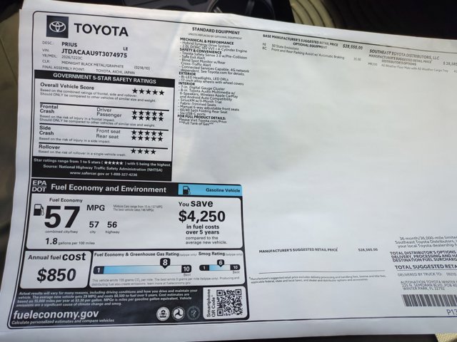 New 2026 Toyota Prius LE image 17