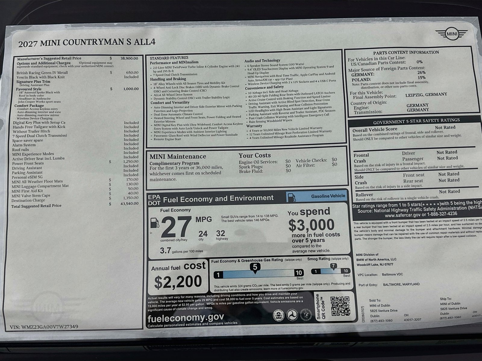 New 2027 MINI Cooper Countryman S AWD/4WD image 48