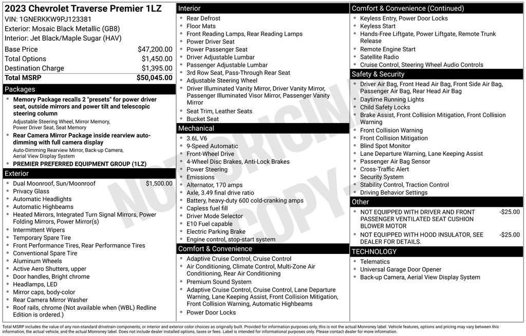 Used 2023 Chevrolet Traverse Premier image 50
