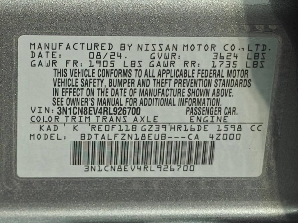 Used 2024 Nissan Versa SV FWD image 42