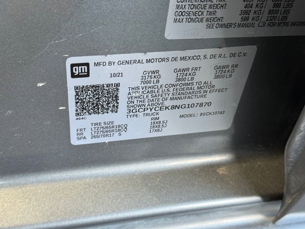 Used 2022 Chevrolet Silverado 1500 Custom Trail Boss w/ Safety Confidence Package image 35