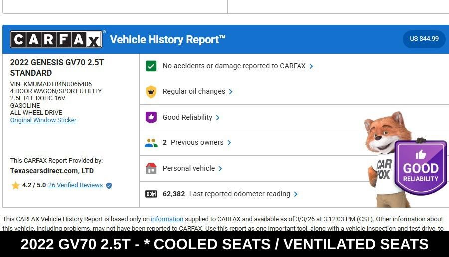 Used 2022 Genesis GV70 2.5T w/ Select Package image 9