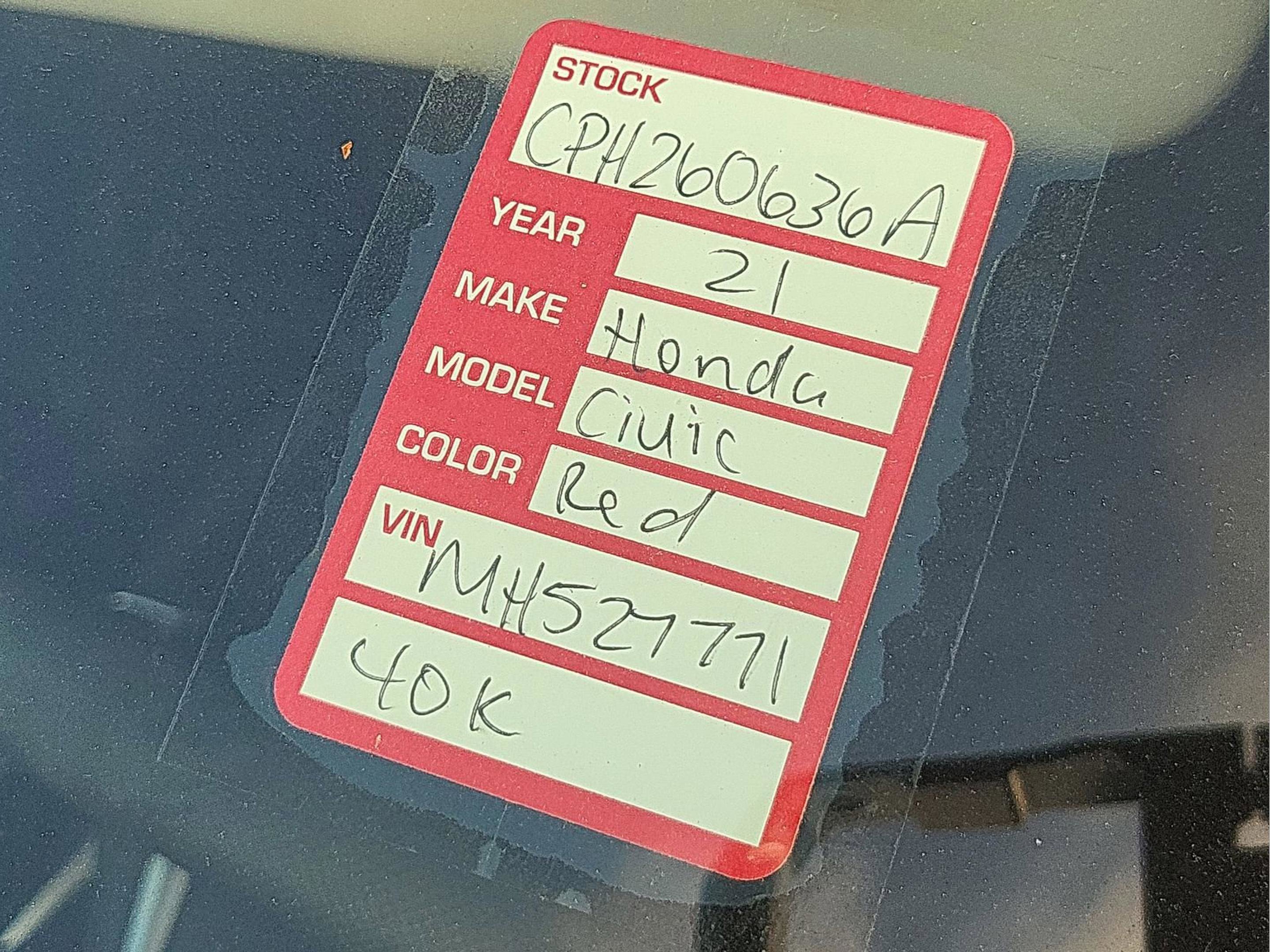 Certified 2021 Honda Civic LX image 30