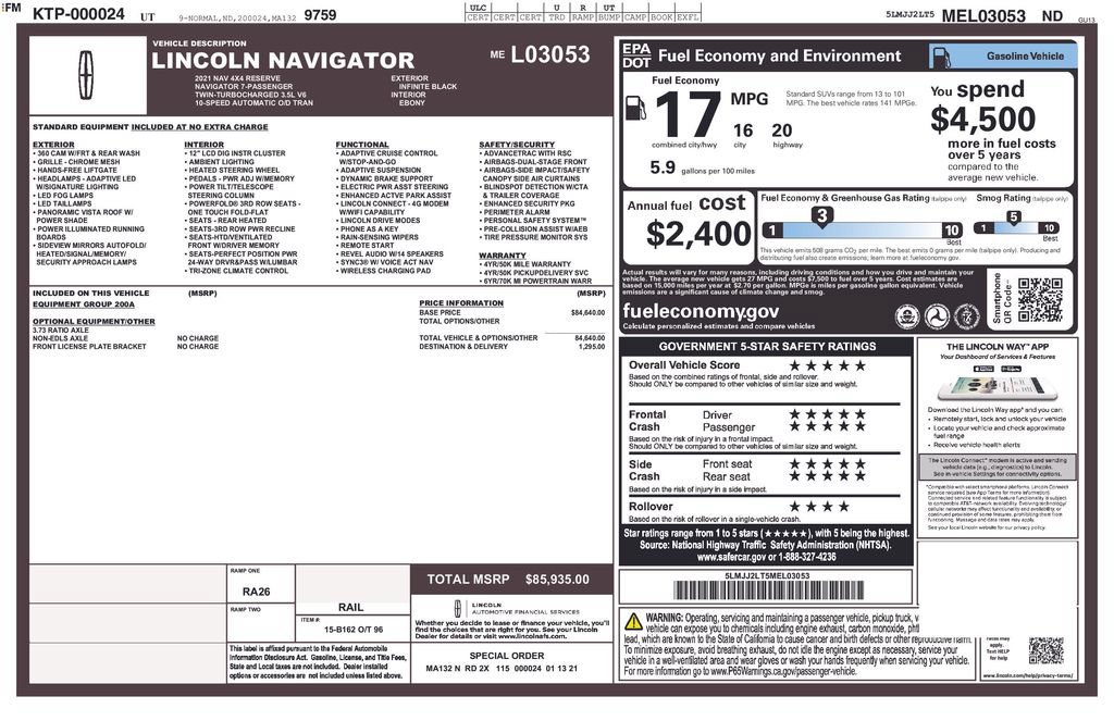 Used 2021 Lincoln Navigator Reserve AWD/4WD image 39