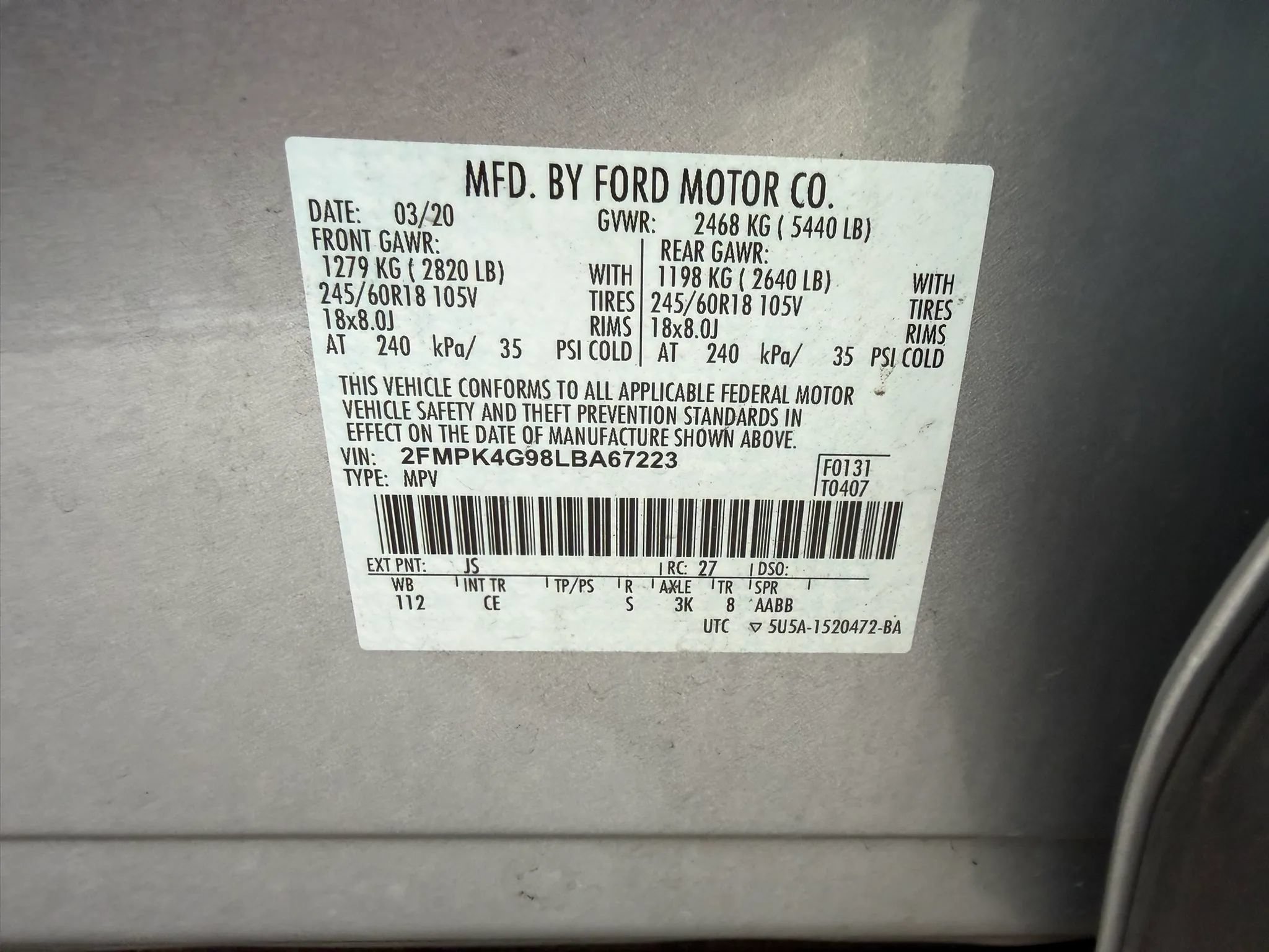 Used 2020 Ford Edge SE AWD/4WD image 29