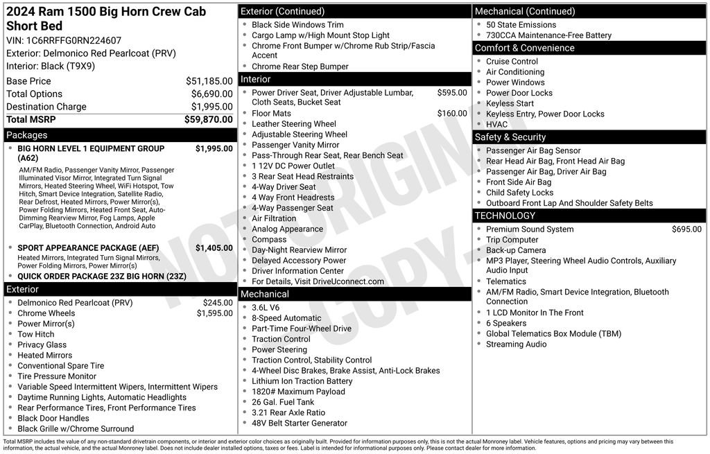 Used 2024 RAM 1500 Big Horn AWD/4WD image 43