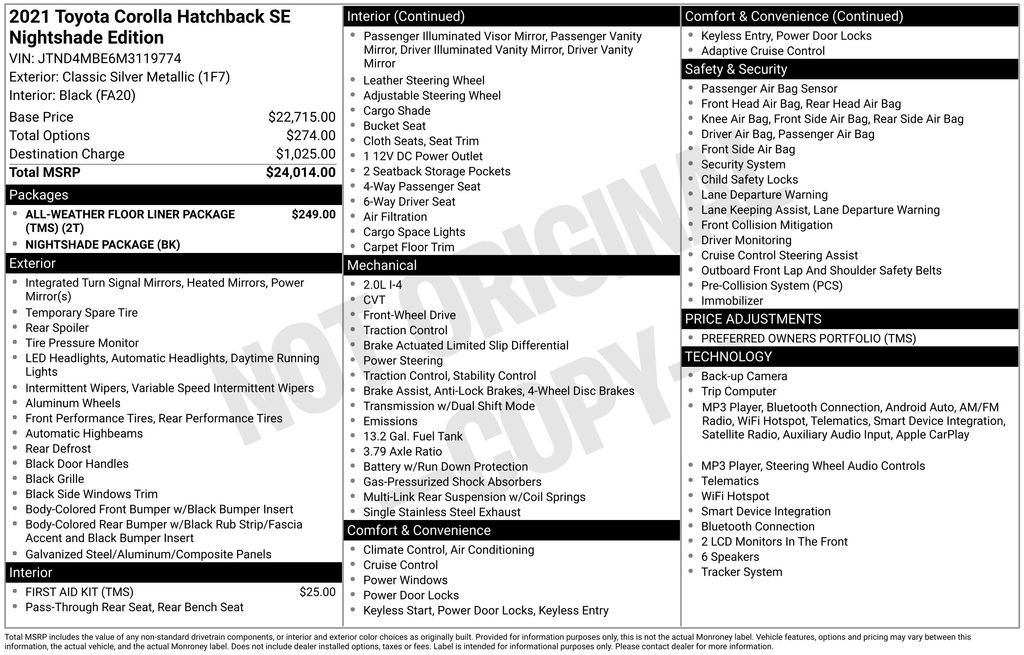 Used 2021 Toyota Corolla SE image 40