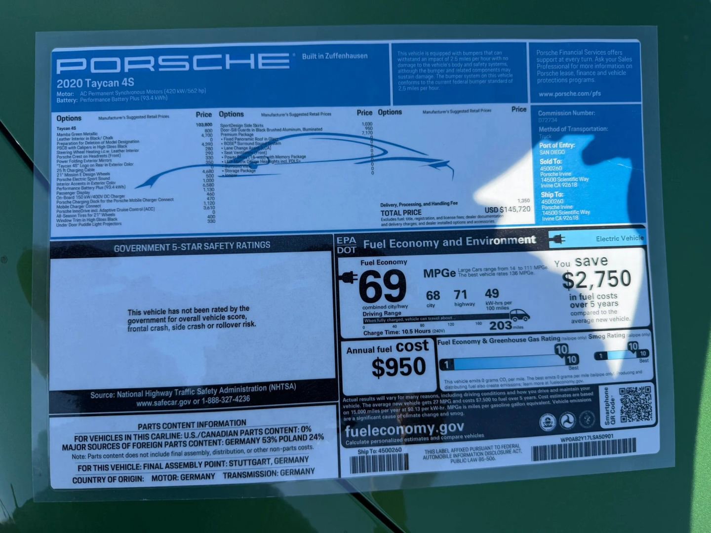 Used 2020 Porsche Taycan 4S image 32