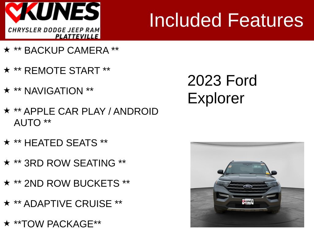 Used 2023 Ford Explorer XLT w/ Equipment Group 202A AWD/4WD image 2
