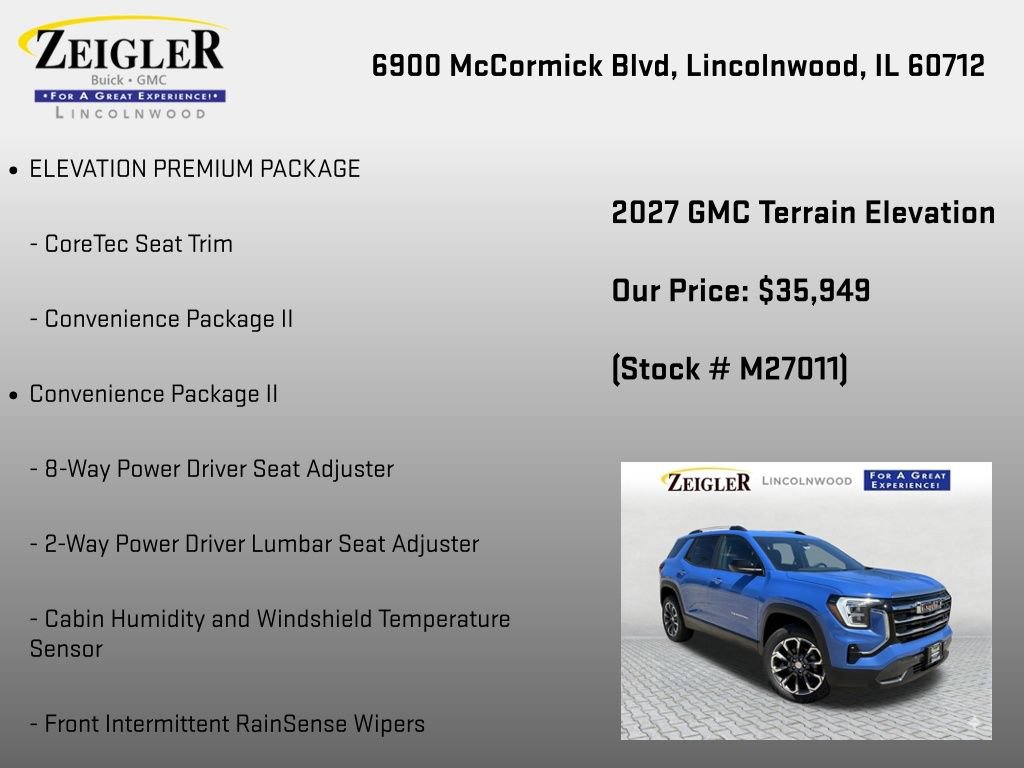New 2027 GMC Terrain Elevation w/ Elevation Premium Package AWD/4WD image 6