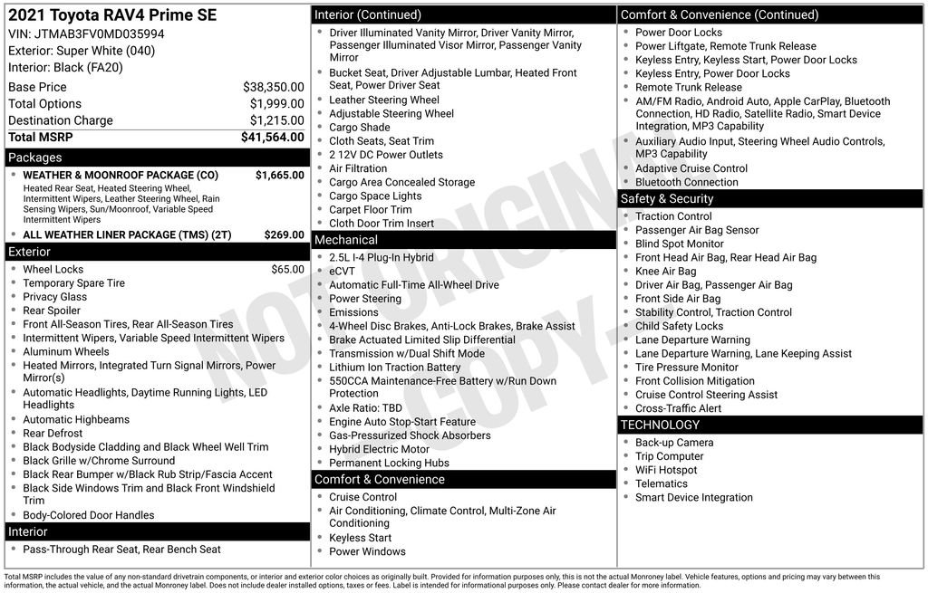 Used 2021 Toyota RAV4 SE w/ Weather & Moonroof Package AWD/4WD image 11
