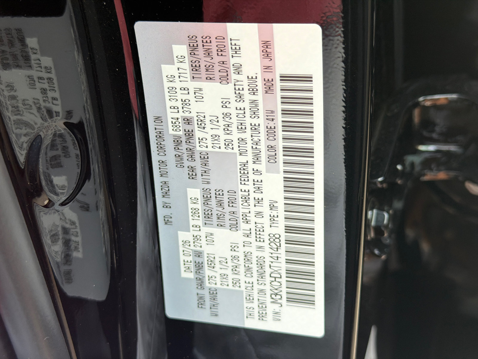 New 2026 MAZDA CX-90 3.3 Turbo w/ Premium Sport Pkg AWD/4WD image 36