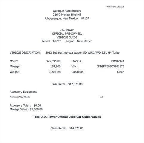 Used 2012 Subaru Impreza WRX Hatchback AWD/4WD image 6
