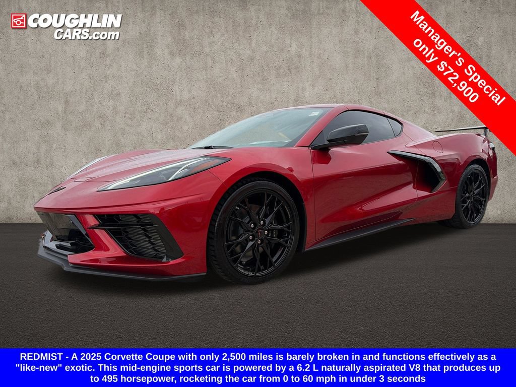 Used 2025 Chevrolet Corvette Stingray Preferred Cpe w/ Stealth Interior Trim Package RWD image 2