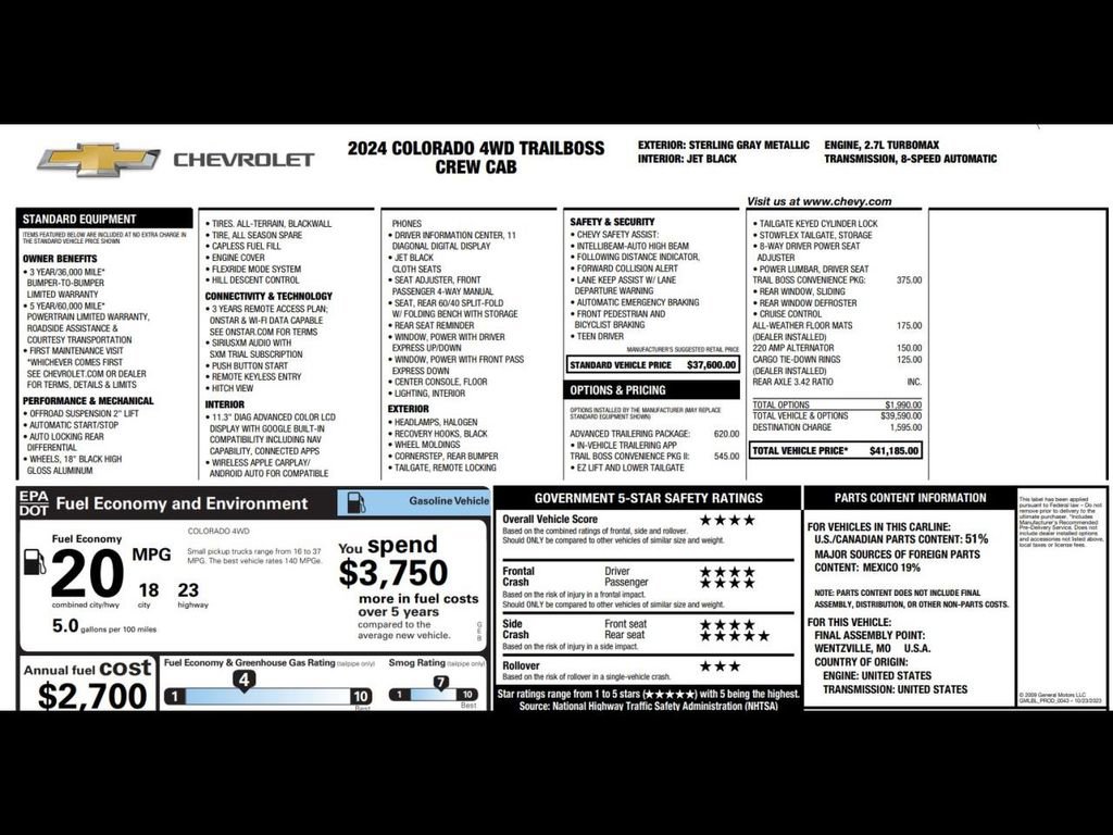 Used 2024 Chevrolet Colorado Trail Boss w/ Advanced Trailering Package image 3