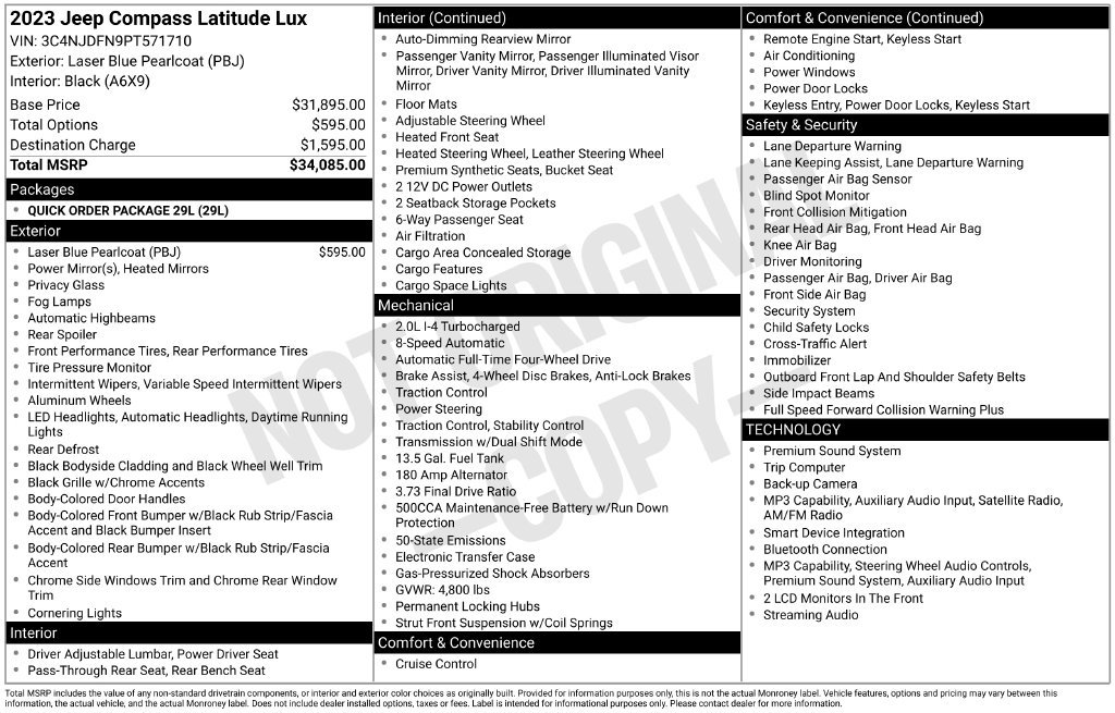 Certified 2023 Jeep Compass 4WD image 40