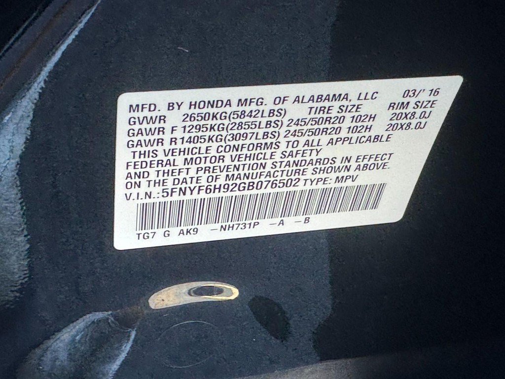 Used 2016 Honda Pilot Touring image 34