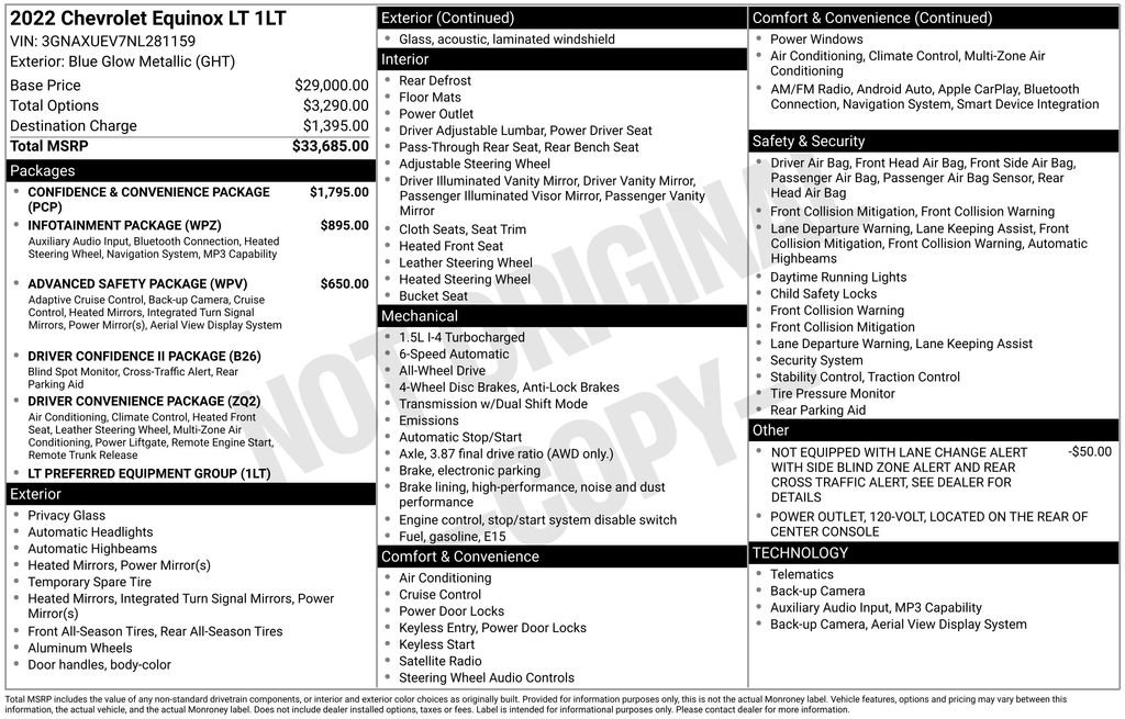 Used 2022 Chevrolet Equinox LT image 34