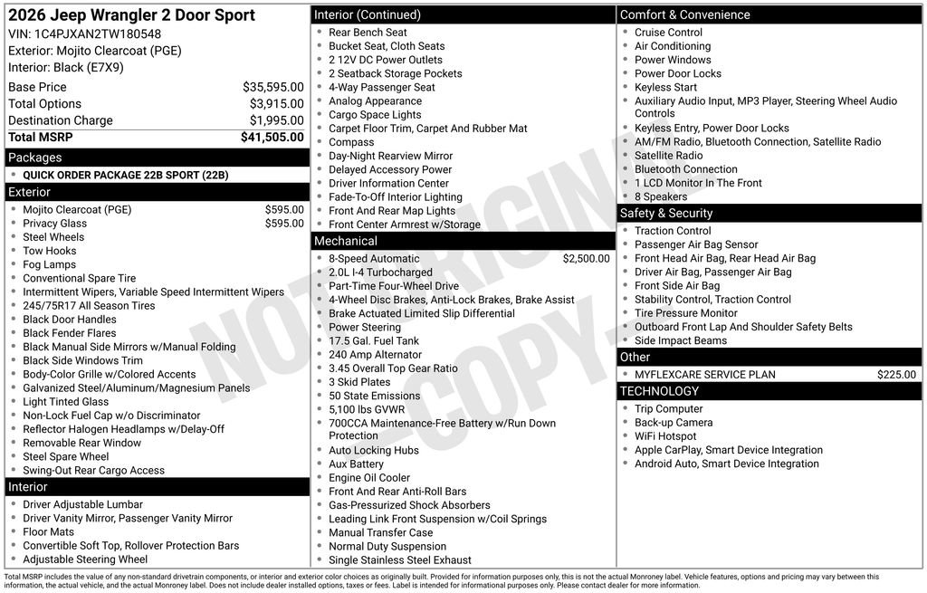 New 2026 Jeep Wrangler Sport AWD/4WD image 5