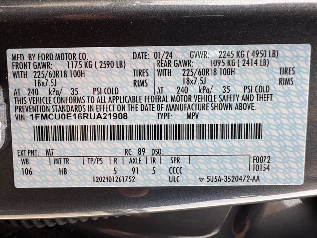 Used 2024 Ford Escape SE w/ Class II Trailer Tow Package FWD image 21