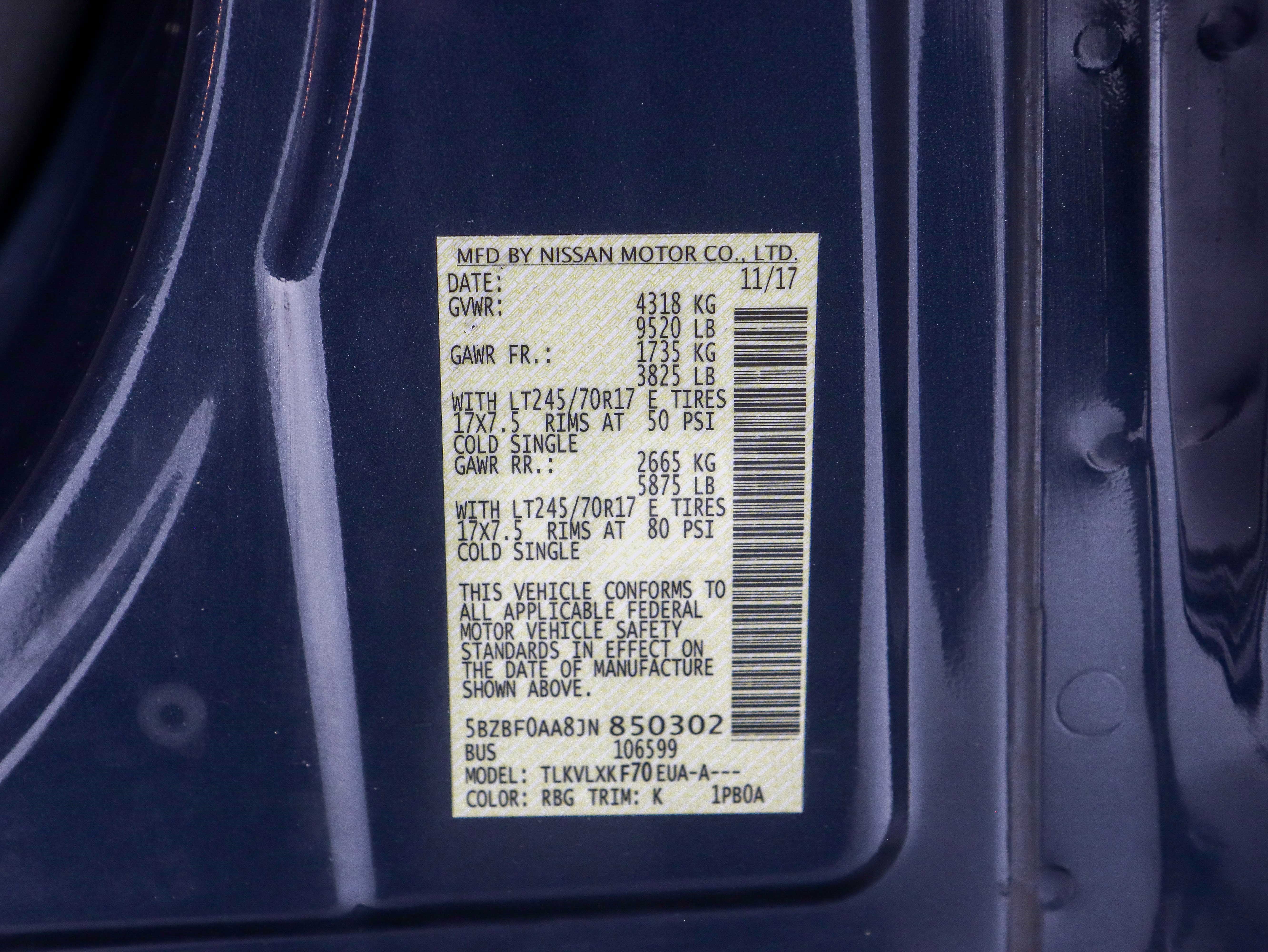 Used 2018 Nissan NV 3500 SV w/ Navigation Package image 31