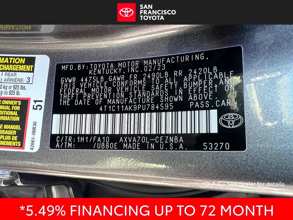 Certified 2023 Toyota Camry LE FWD image 37