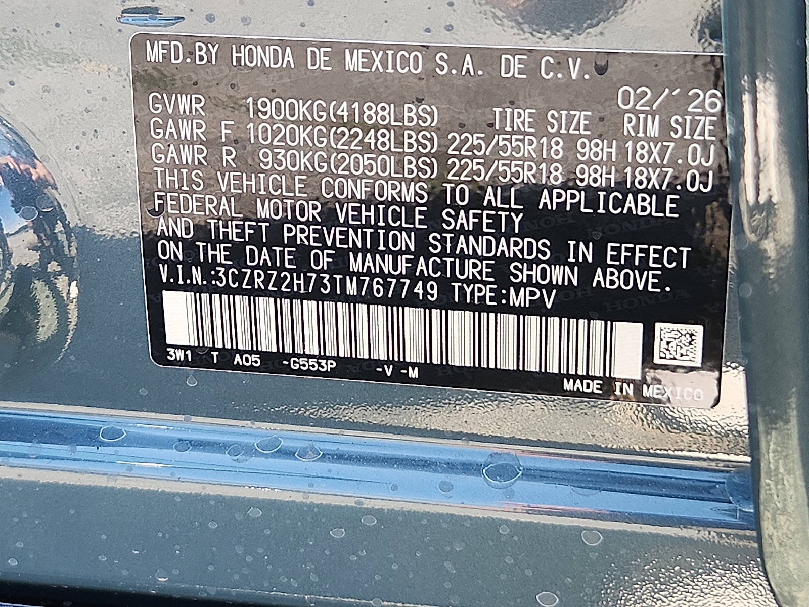 New 2026 Honda HR-V EX-L image 19