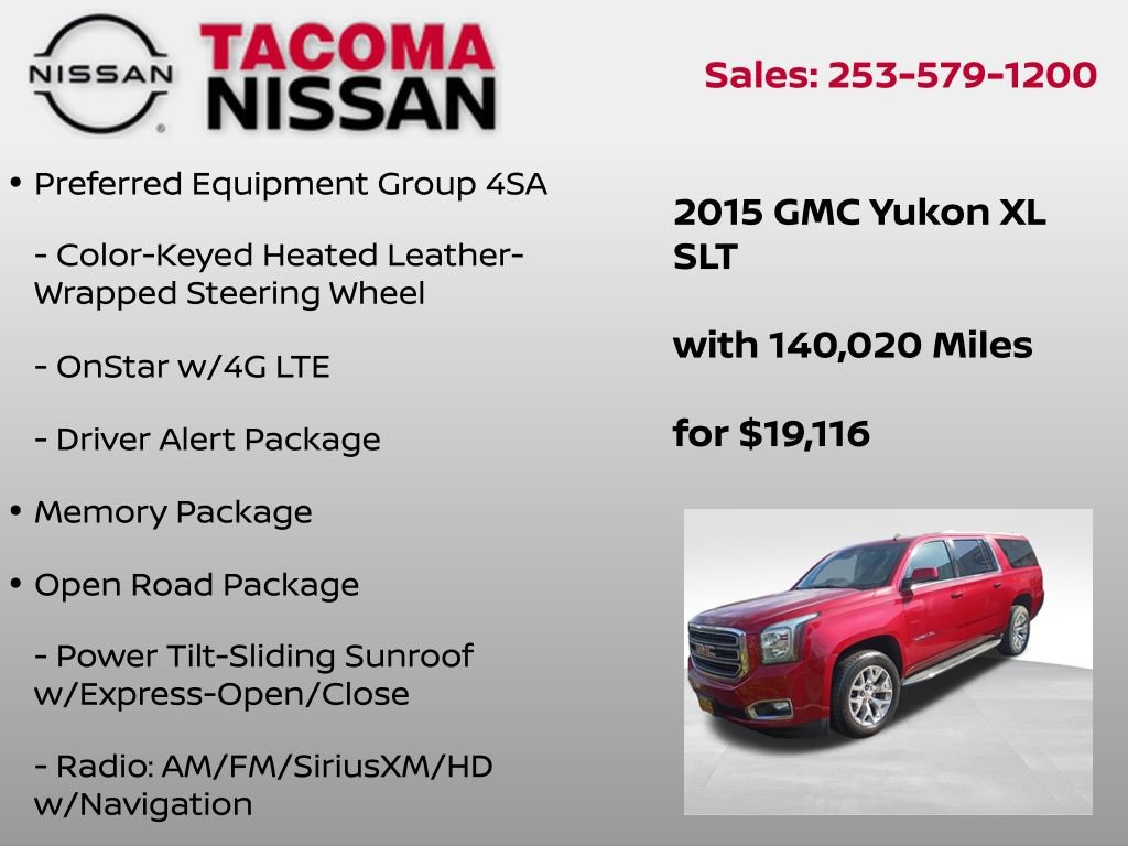 Used 2015 GMC Yukon XL SLT w/ Open Road Package AWD/4WD image 9