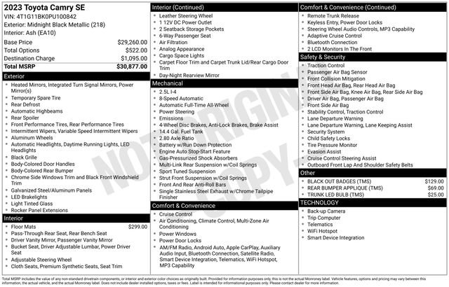 Used 2023 Toyota Camry SE image 7