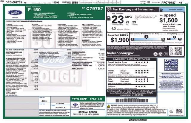 Used 2023 Ford F150 Lariat w/ Equipment Group 502A High image 4