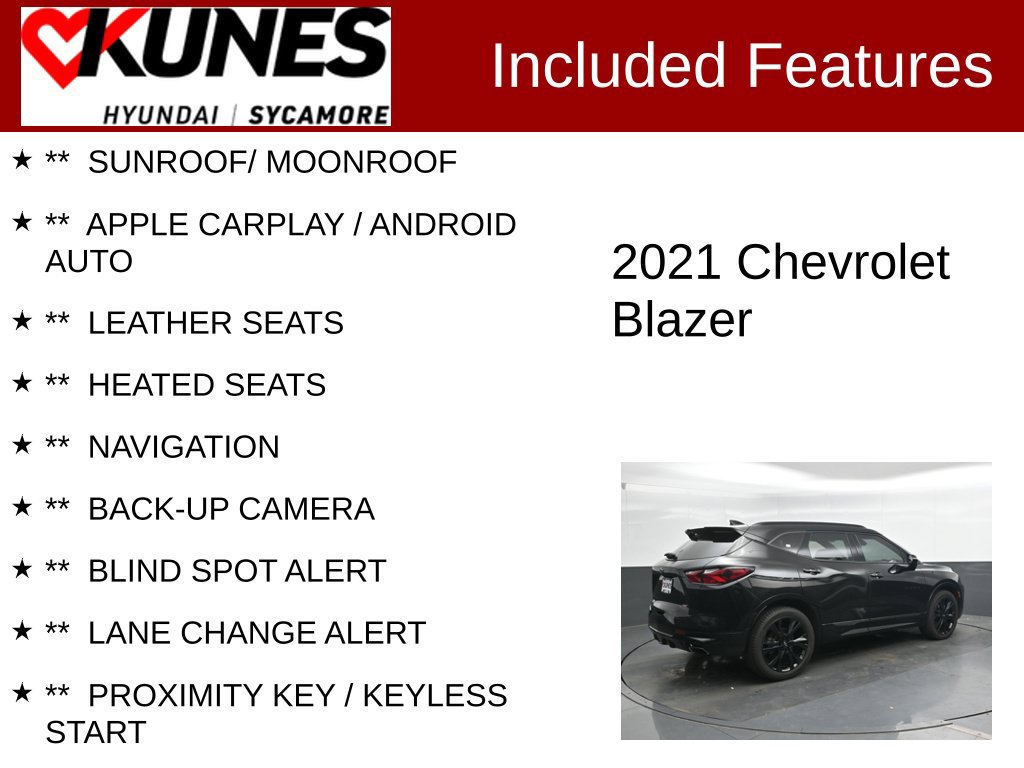 Used 2021 Chevrolet Blazer RS AWD/4WD image 2