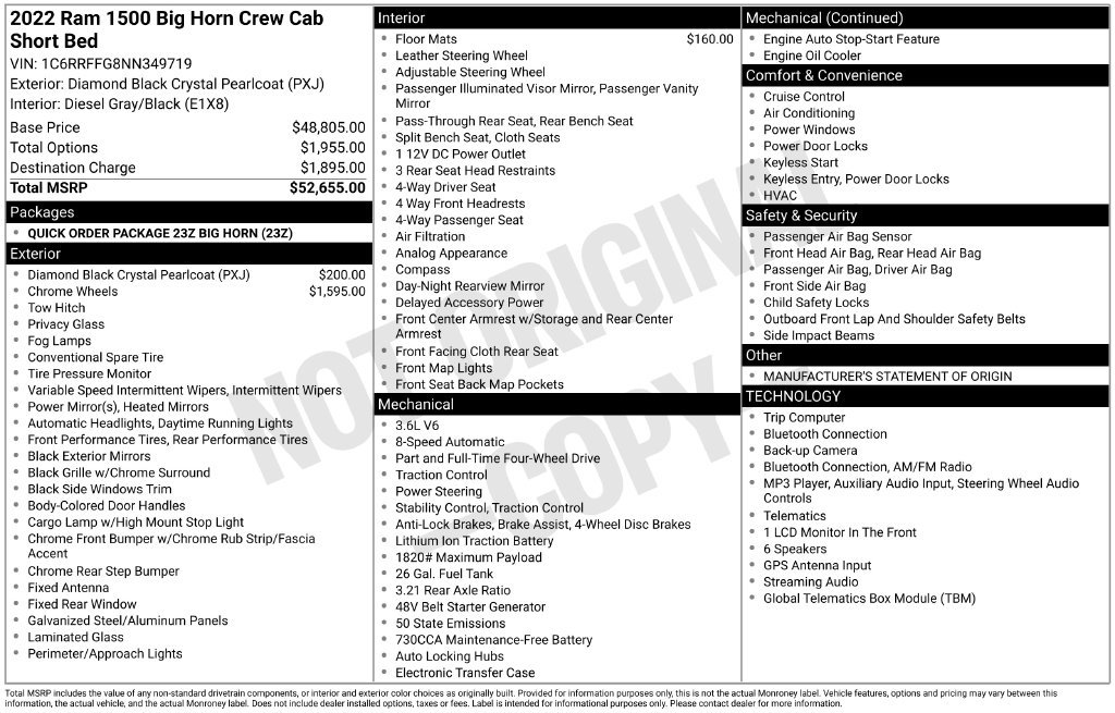 Certified 2022 RAM 1500 Big Horn AWD/4WD image 37