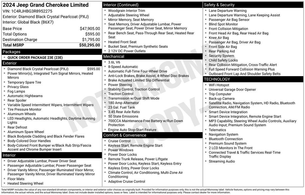 Certified 2024 Jeep Grand Cherokee Limited AWD/4WD image 42