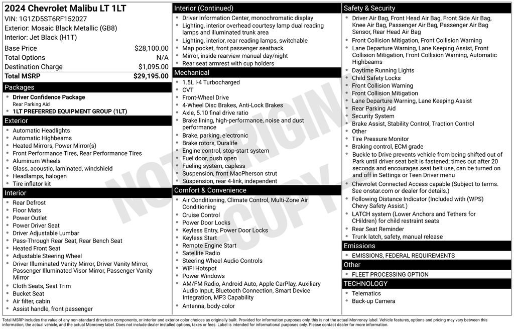 Used 2024 Chevrolet Malibu LT image 53