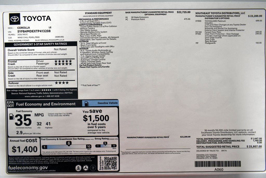 New 2026 Toyota Corolla LE image 2