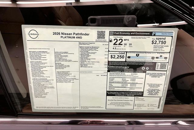 New 2026 Nissan Pathfinder Platinum AWD/4WD image 43