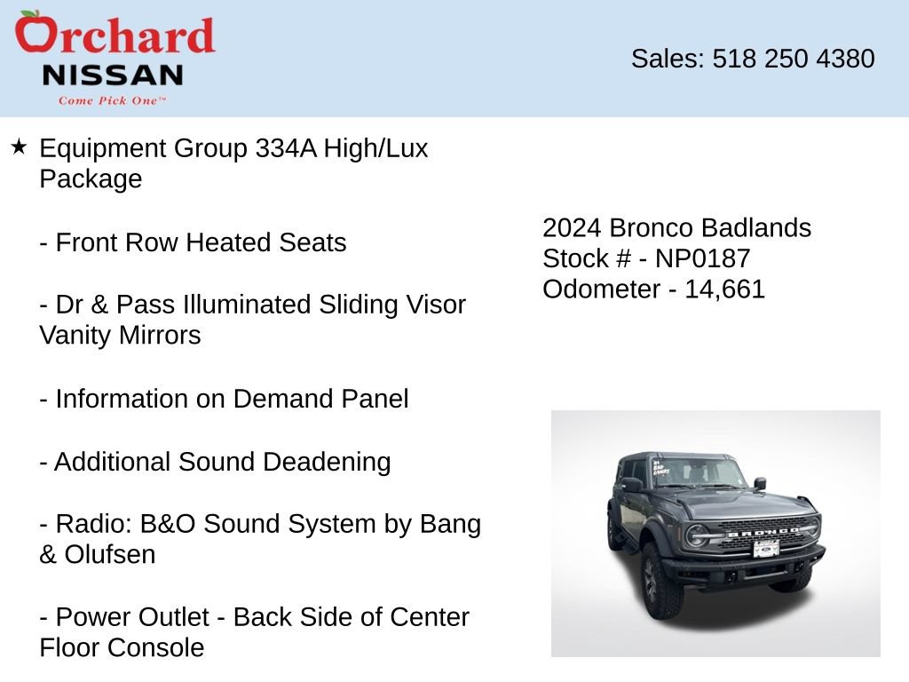 Used 2024 Ford Bronco Badlands AWD/4WD image 14